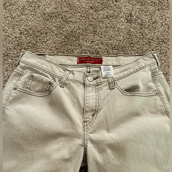 Y2K Levi’s Nouveau 515 Boot Cut Low Rise Stretch Light Tan Jeans Women’s Sz 10 - Picture 6 of 16